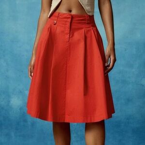 UO BDG Fern Pleated Midi Skirt